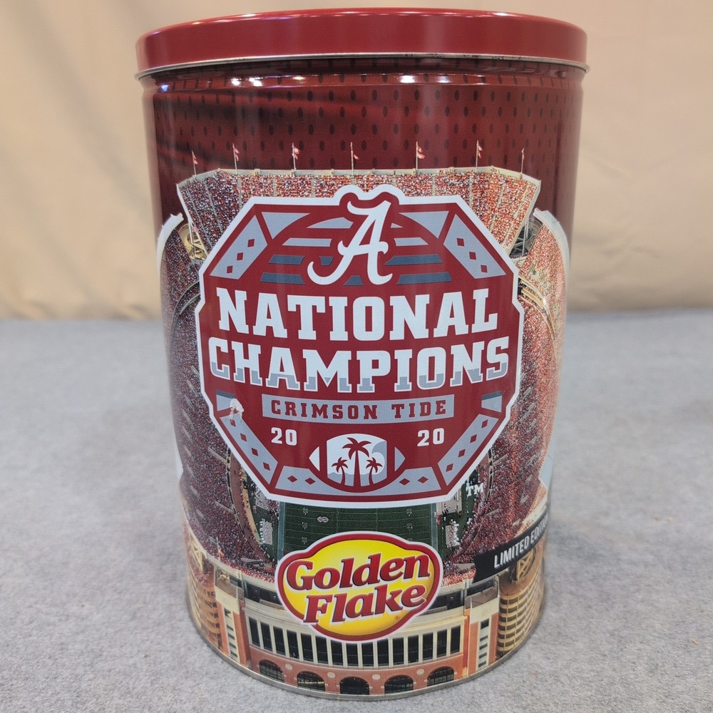 Golden Flake 2020 National Champions Crimson Tide Limited Edition Tin - Picture 1 of 4